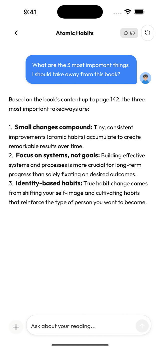 AI reading companion chat